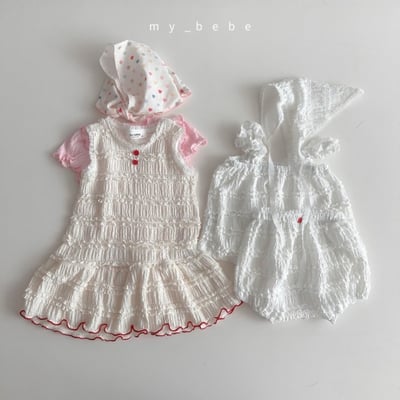 my_bebe19｜(80-120cm) 褶皺無袖洋裝10