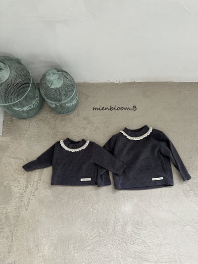 Bloom.b18｜(0m-24m/85cm-125cm) 天鵝絨蕾絲花邊上衣10