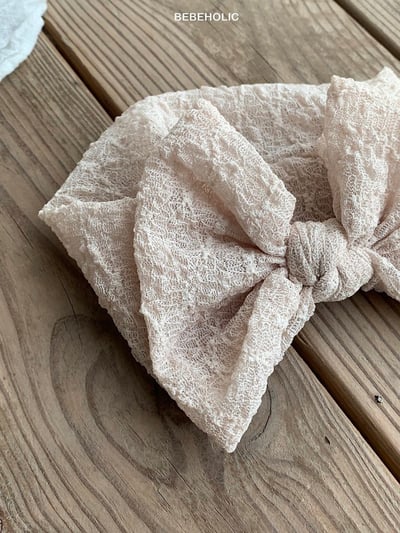 Bebe holic55｜(3m-18m) 蝴蝶結寬版髮帶6