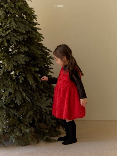 Lindo65｜(80cm-125cm) 緞帶絨毛氣球洋裝15