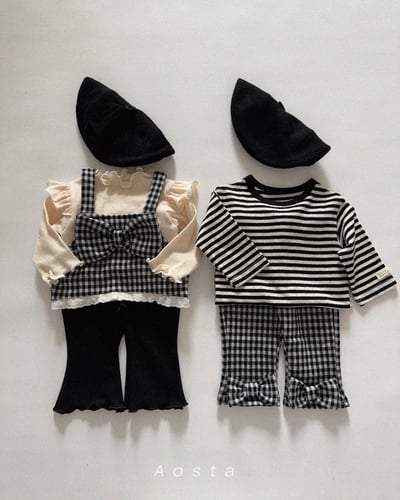 AOSTA36｜(6m-5y) 捲邊小喇叭褲7