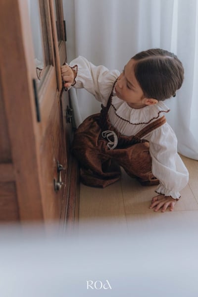 ROA10｜(80cm-120cm) 2色洋氣碎花長袖上衣9