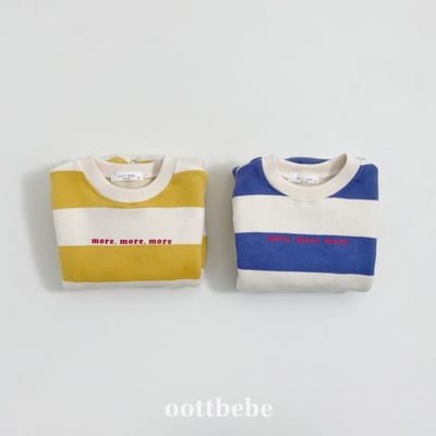 Oottbebe59｜(0m-12m) 條紋拼色連身包屁衣3