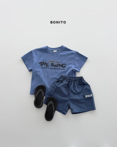 Bonito01｜(75cm-125cm) 3色小標工装短褲14