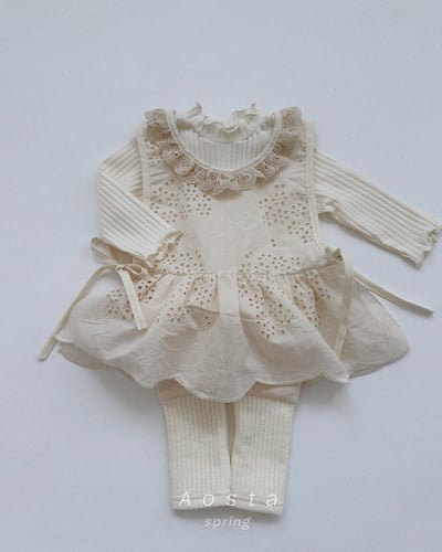 AOSTA04｜(6m-5y) 木耳邊碎花素面上衣7