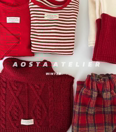 AOSTA61｜(6m-5y) 小標壓線上衣22