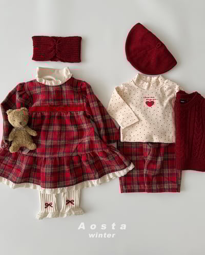 AOSTA23｜(6m-5y) 中領愛心印花上衣24