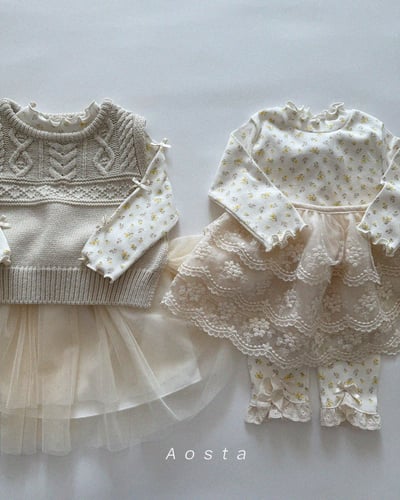 AOSTA02｜(6m-5y) 蕾絲邊緊身褲23