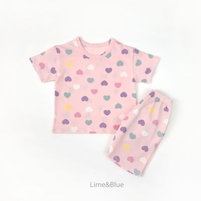 LIME&BLUE33｜(80-118cm)  繽紛愛心套裝6