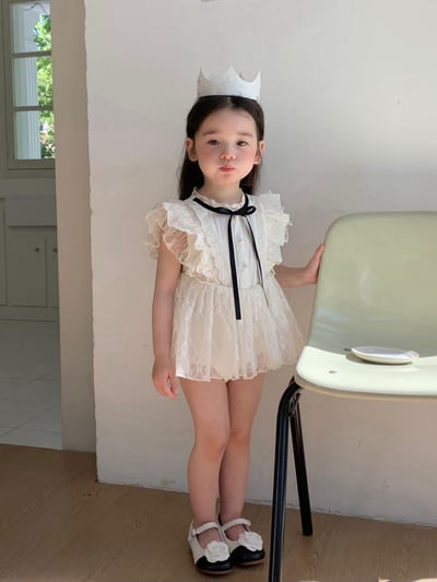 JE59｜(66-90cm) 蕾絲綁帶洋裝包屁衣10