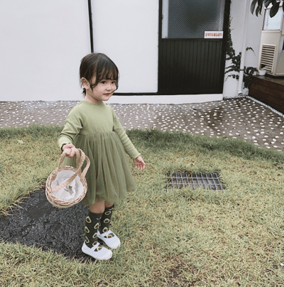 (73-140cm) 簡約高質感澎澎裙薄紗洋裝/少量現貨11