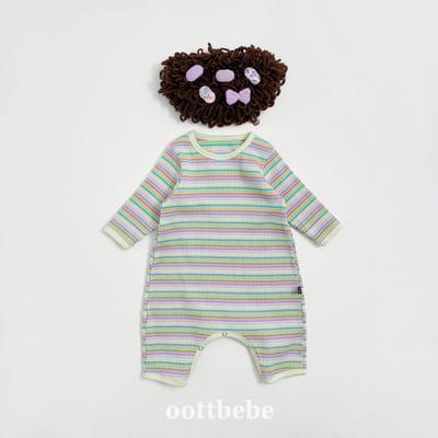 Oottbebe35｜(0m-12m) 繽紛條紋居家包屁褲裝11