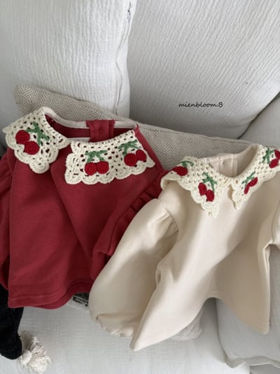 Bloom.b13｜(85cm-125cm) 櫻桃針織領上衣3