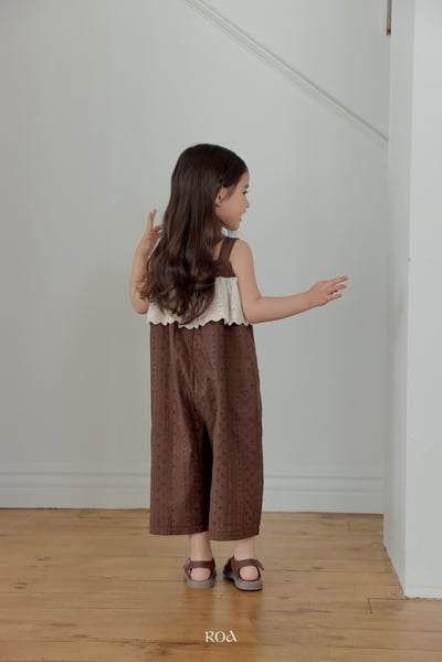 ROA13｜(6m-18m) 2色雕花蕾絲無袖連身褲3