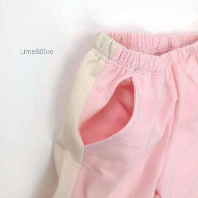 LIME&BLUE24｜(80-118cm)  袖邊拼色套裝11