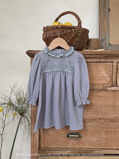 JE563｜(66-120cm) 蕾絲花邊領包屁衣/洋裝10