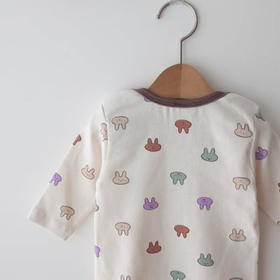 LEMONADE23｜(55cm-85cm) 2色彩繪小兔包屁衣含帽子12