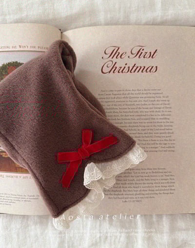 AOSTA67｜(6m-5y) 蝴蝶結蕾絲微喇叭褲5