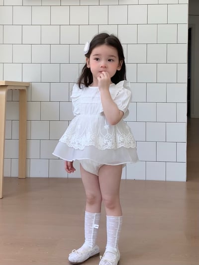 JE37｜(66-90cm) 蕾絲花邊包屁衣11