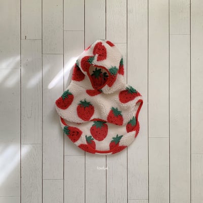 Fondue 31｜(65cm-120cm)  草莓連帽披風9