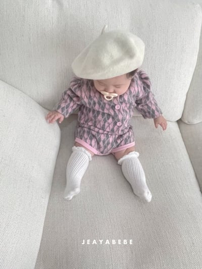 JEAYA08｜(3m-12m) 3色復古菱形針織套裝22