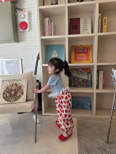 Color02｜(75-115cm) 草莓縮口褲12