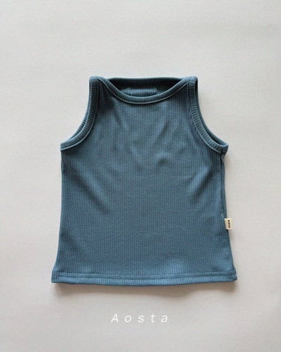 AOSTA10｜(6m-5y) 7色無袖小標素色上衣16