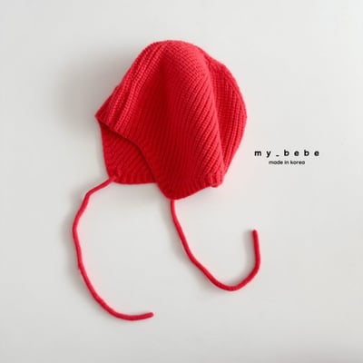 my_bebe32｜(18m~6y) 針織綁帶帽6