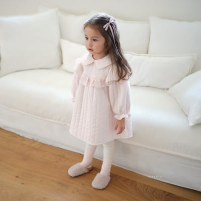 neneru30｜(85cm-125cm) 2色蝴蝶結荷葉邊洋裝3