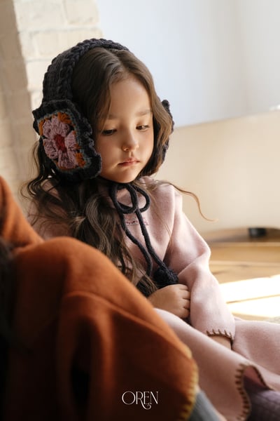 OREN27｜(free) 手工針織花卉耳罩3