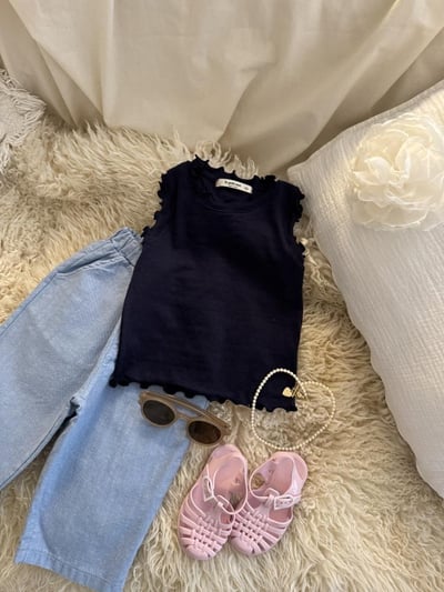 LePetitmot18｜(80-125cm) 木耳邊無袖上衣6