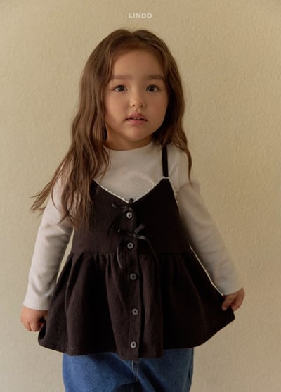 Lindo47｜(80cm-125cm) 荷葉邊肩帶背心17