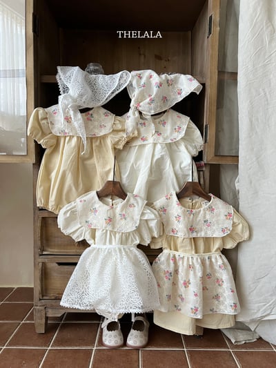 thelala56｜ (0m-18m) 玫瑰翻領包屁衣4