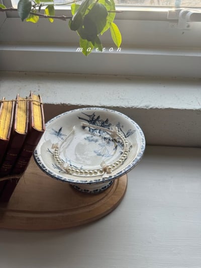 Marron 75｜(free) 珍珠緞帶髮箍10