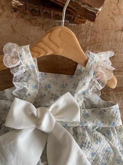 Anne Shirley26｜(3m-22m) 1色碎花緞帶包屁套裝4
