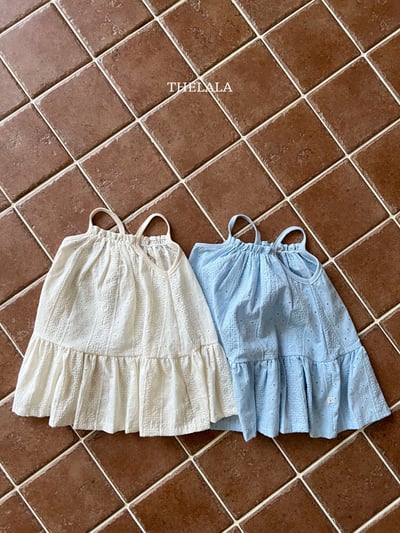 thelala38｜ (70-115) 壓花細肩洋裝1