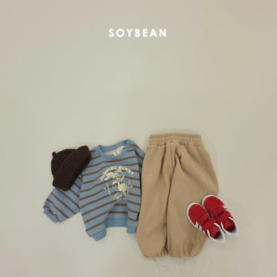 Soybean58｜(75cm-118cm) 小兔條紋休閒上衣10