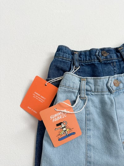 MiniRobe23｜(70-110) 壓紋牛仔短褲9