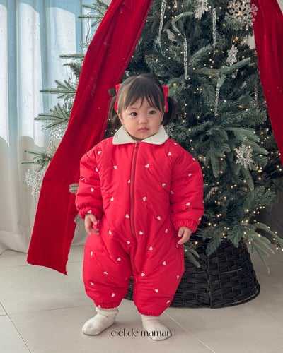 Cieldemaman16｜(6M~24M)  2色愛心羽絨連身服21