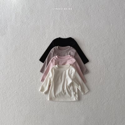 Lindo04｜(3m-18m) 柔軟圓領素面上衣3