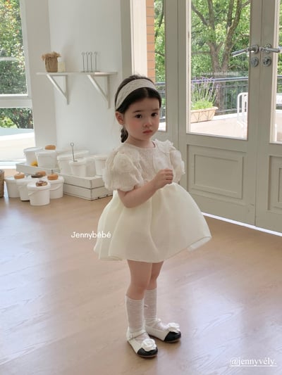 JE01｜(66-130cm) 玫瑰薄紗蓬蓬包屁洋裝2