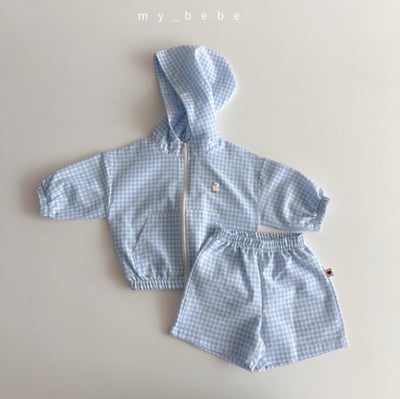 my_bebe21｜(80-120cm) 拉鍊連帽外套褲子套裝4