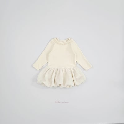 bebe nine35 (65cm-115cm) 2色磨毛連身氣球裙洋裝13