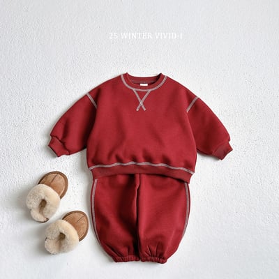 vivid93｜(78cm-125cm) 經典縫線滾邊休閒套裝9