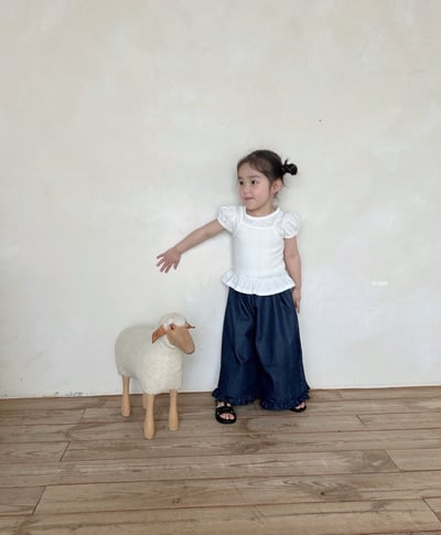 Azalea14｜(78-118cm) 荷葉邊寬腿長褲6