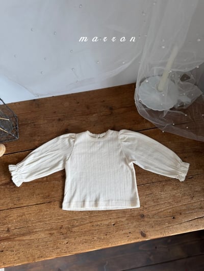 Marron06｜(1y-6y) 公主袖滾邊上衣15