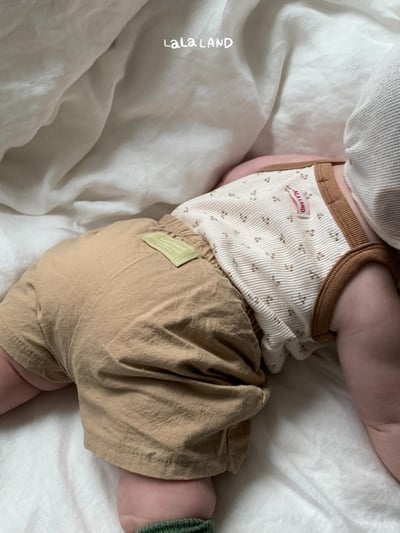 lala land02｜(3m-18m) 3色口袋棉質短褲12
