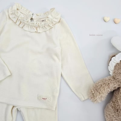 bebe nine46 (65cm-115cm) 3色素面花邊套裝8