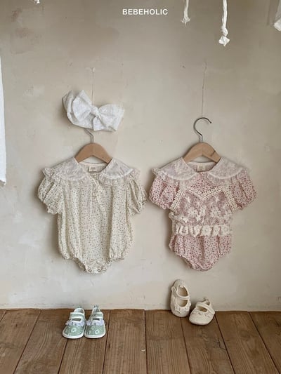 Bebe holic21｜(3m-18m) 翻領碎花連身服4