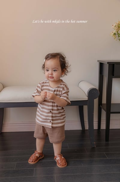 M-KIDS21｜(65-115cm) 條紋小標套裝12